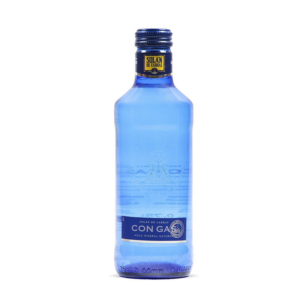 Solan de Cabras Agua Mineral con Gas Vidrio 75CL